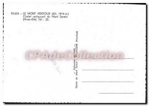 Modern Postcard Mont Ventoux Chalet Restaurant Du Mont Serein