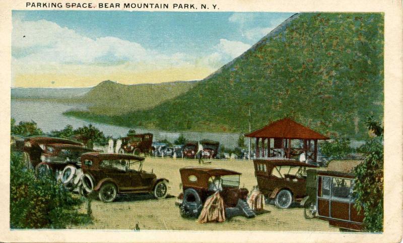 NY - Bear Mountain. Bear Mountain Park. Parking Lot, Old Cars