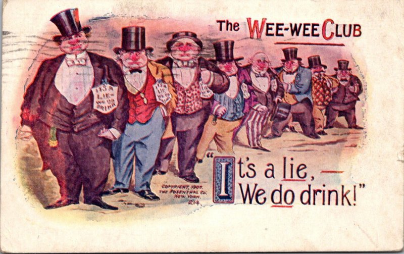 Humour The Wee-Wee Club It's A LIe We Do Drink 1909