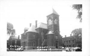 Plattsburg New York Clinton Court House Real Photo Antique Postcard K39823