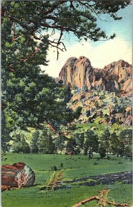 The Twin Owls Rocky Mountain National Park Estes Park Colorado c1944 Postcard