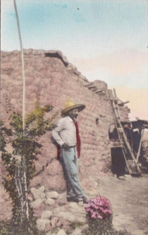 Mexican Man In Traditional Costume Contento Handcolored Albertype