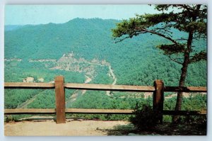1960 Elkhorn City Kentucky Postcard State Line Overlook Breaks Interstate Park