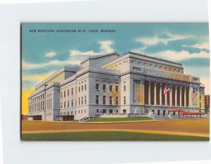 Postcard New Municipal Auditorium In St. Louis, Missouri