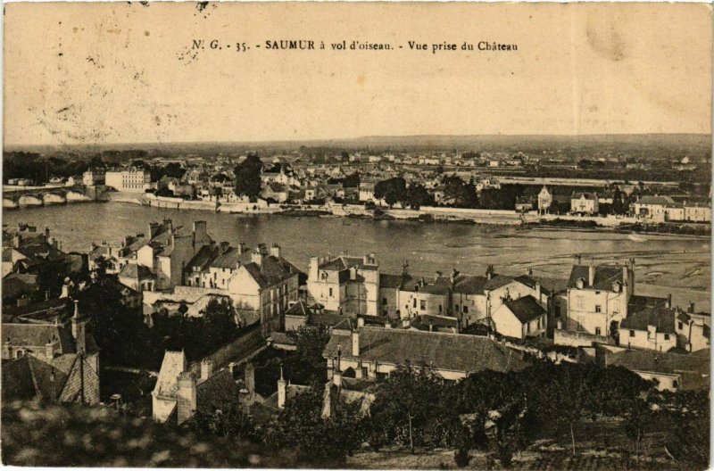 CPA SAUMUR a val d'oiseau Vue prise du Chateau (984816)