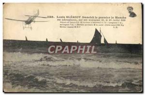 Old Postcard Jet Aviation Louis Bleriot crossed the Channel first