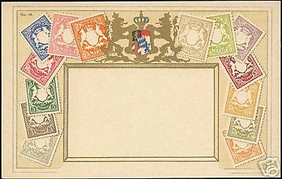 Germany Bavaria, STAMP Postcard, Coat of Arms (1910s)