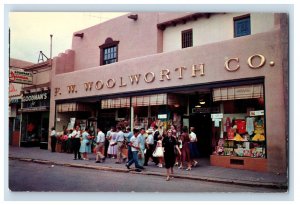 1950's Woolworth Store Front Santa Fe New Mexico. Postcard P1E