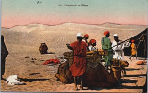 Algeria Campement au Desert Vintage Postcard C217