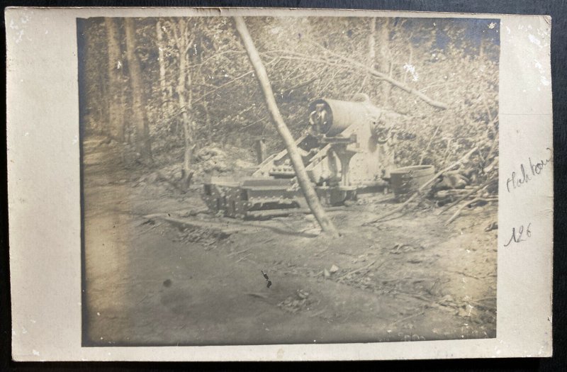 Mint France Real Picture Postcard RPPC WWI abandoned canon 