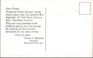 Chester WV Waterford Park Horse Racing Postcard