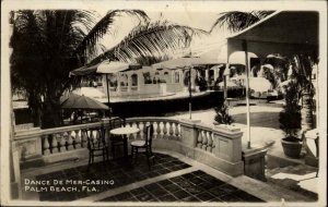 Palm Beach Florida FL Dance De Mer Casino Real Photo Vintage Postcard