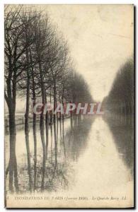 Old Postcard Floods Paris Quai de Bercy