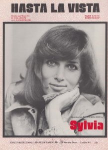 Hasta La Vista Baby Sylvia 1970s Sheet Music