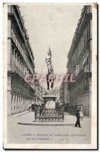 Postcard Old Paris Monument young d & # 39arc (of Fremiet) Street Pyramids