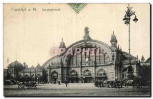 Old Postcard Frankfurt Hauptbahnhof