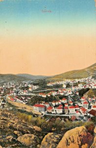 TRAVNIK BOSNIA AND HERZEGOVINA~PANORAMA VIEW-TOTALANSICHT~TINTED PHOTO POSTCARD