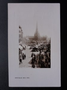 West Midlands BIRMINGHAM Bull Ring BUSY MARKET c1908 RP Postcard by Rapid Series