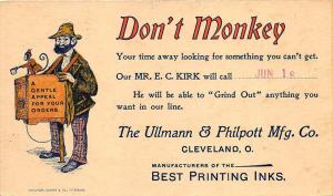 Cleveland OH Ullmann & Philpott Printing Inks Color 1900 Postcard