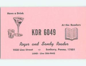 comic - QSL CB HAM RADIO CARD Sunbury Pennsylvania PA t8830