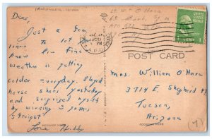 1950 Snow Scene Goose Bay Newfoundland & Labrador Canada Posted APO Postcard