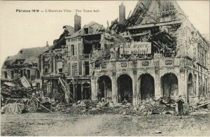 CPA Guerre Military PÉRONNE Hotel de Ville (807927)