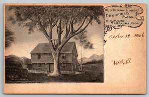 1906   Old Indian House  Deerfield   Massachusetts   Postcard