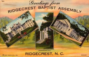 North Carolina Ridgecrest Greetings From Ridgecrest Baptist Assmbley Multi Vi...