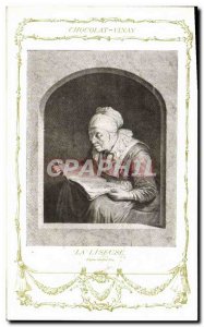 Old Postcard Fancy Chocolate Vinay Advertisement The Reader Gerard Dou