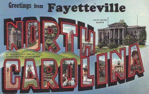 Postcard Fayetteville North Carolina Greetings