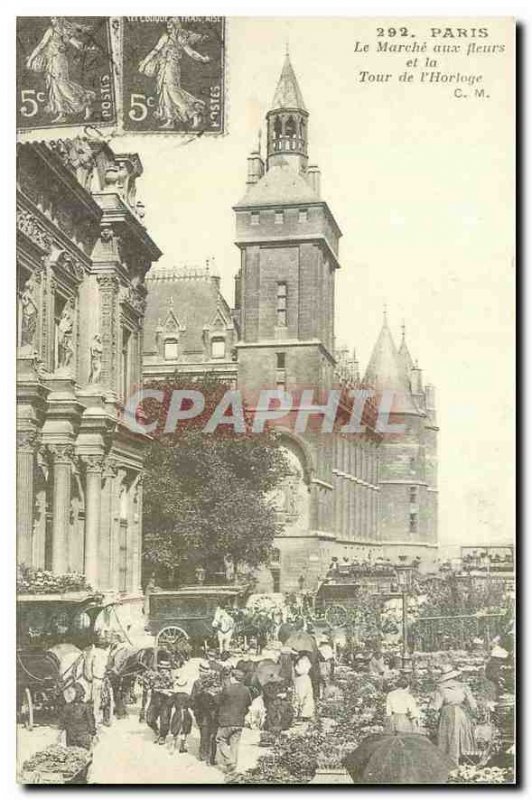 COPY Paris Le Marche aux fleurs and the Clock Tower