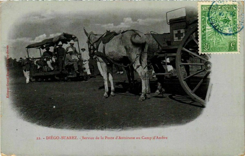 CPA AK Diego Suarez Service Poste d'Antsirane camp d'Ambre MADAGASCAR (819962)