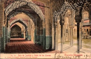 Spain Granada Alhambra Sala de Justice y Patio de ls Leones 1908