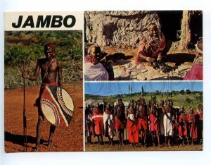 221871 KENYA Jambo Samburu native peoples Old photo RPPC