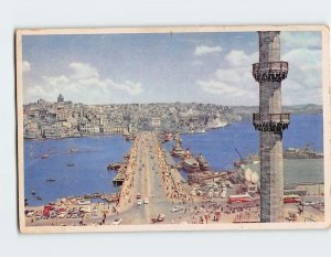 Postcard Galata Bridge Istanbul Turkey