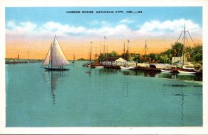 Indiana Michigan City Harbor Scene