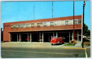 TOLEDO, Ohio  OH   #1 FIRE STATION Huron and Orange Streets FIRE TRUCK  Postcard