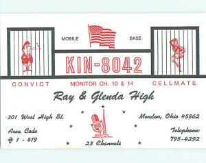 risque SEXY GIRL - QSL HAM RADIO CARD Mendon Ohio OH t1245