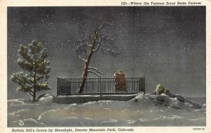 Colorado CO   BUFFALO BILL GRAVE Day & Night  LOOKOUT MOUNTAIN  *2* Postcards