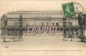 Old Postcard The Nancy Government Palace and grilles Jean Lamour