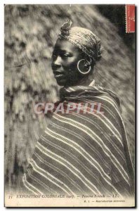 Postcard Old Colonial Exhibition Female Foulah