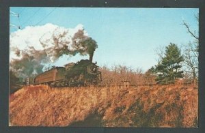 Ca 1963 Post Card Boston & Maine 1495 2-6-0 Mogul Steam Powered Engine