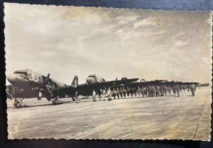 Mint France Real Picture Postcard RPPC Soldiers Boarding WW2