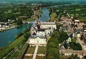 Saint Pierre France, Solesmes Sarthe, Vue Generale Aerienne l'Abbaye, Postcard