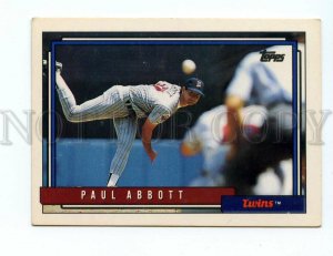 088923 Baseball Topps CARD 1992 Paul Abbott Twins #781