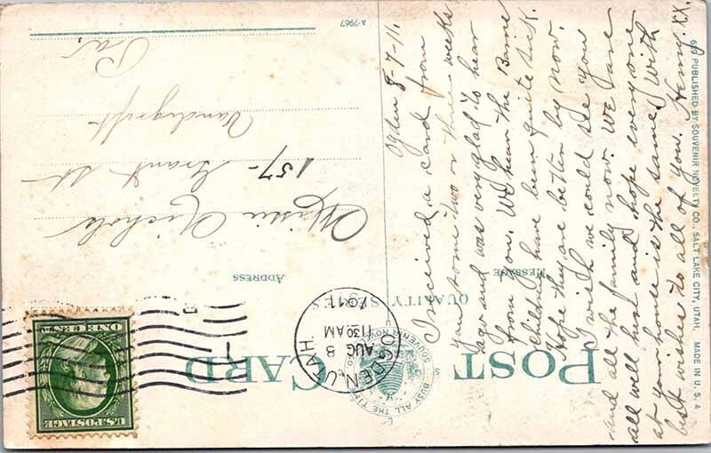 Postcard TRAIN SCENE Weber Canyon Utah UT AL5130