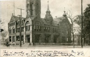 Postcard Antique View of Post Office in Augusta, GA.    L1