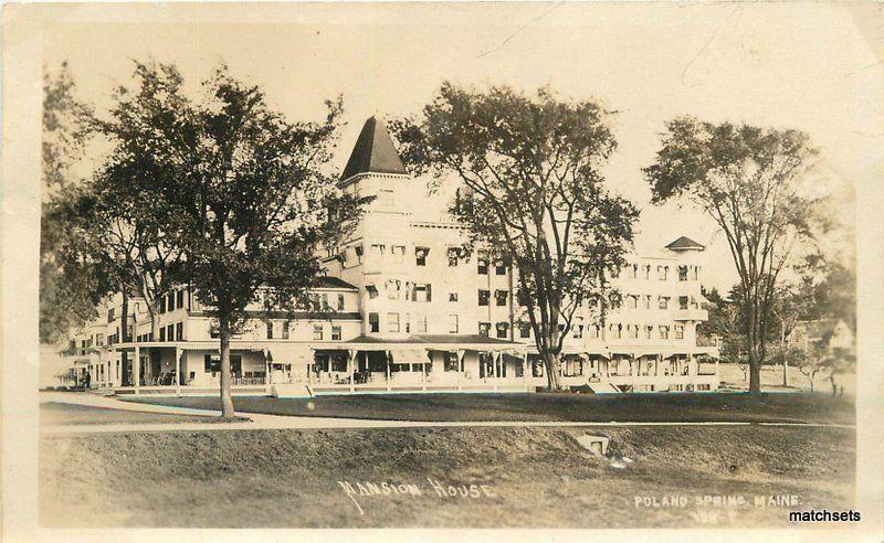 1910 Poland Springs Maine Mansion House RPPC real photo postcard 10615