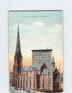 Postcard St. Paul's Church, Buffalo, New York