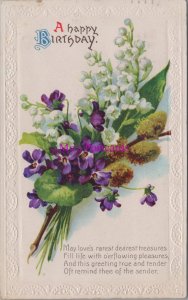Greetings Postcard - A Happy Birthday, Flowers SW15810